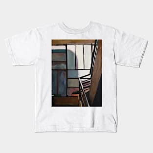 Tel Aviv Stairwell, Evening Twilight Kids T-Shirt